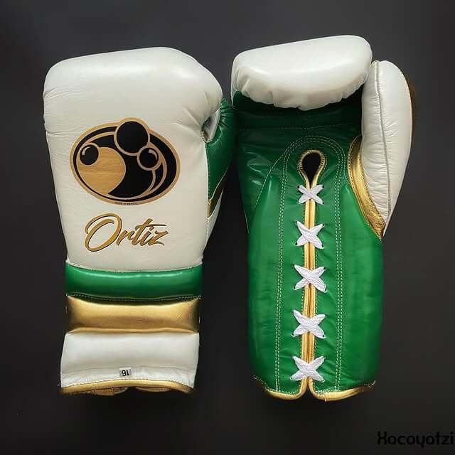 Grant White/Green/Gold Boxing Gloves Beginner Friendly Training Gloves