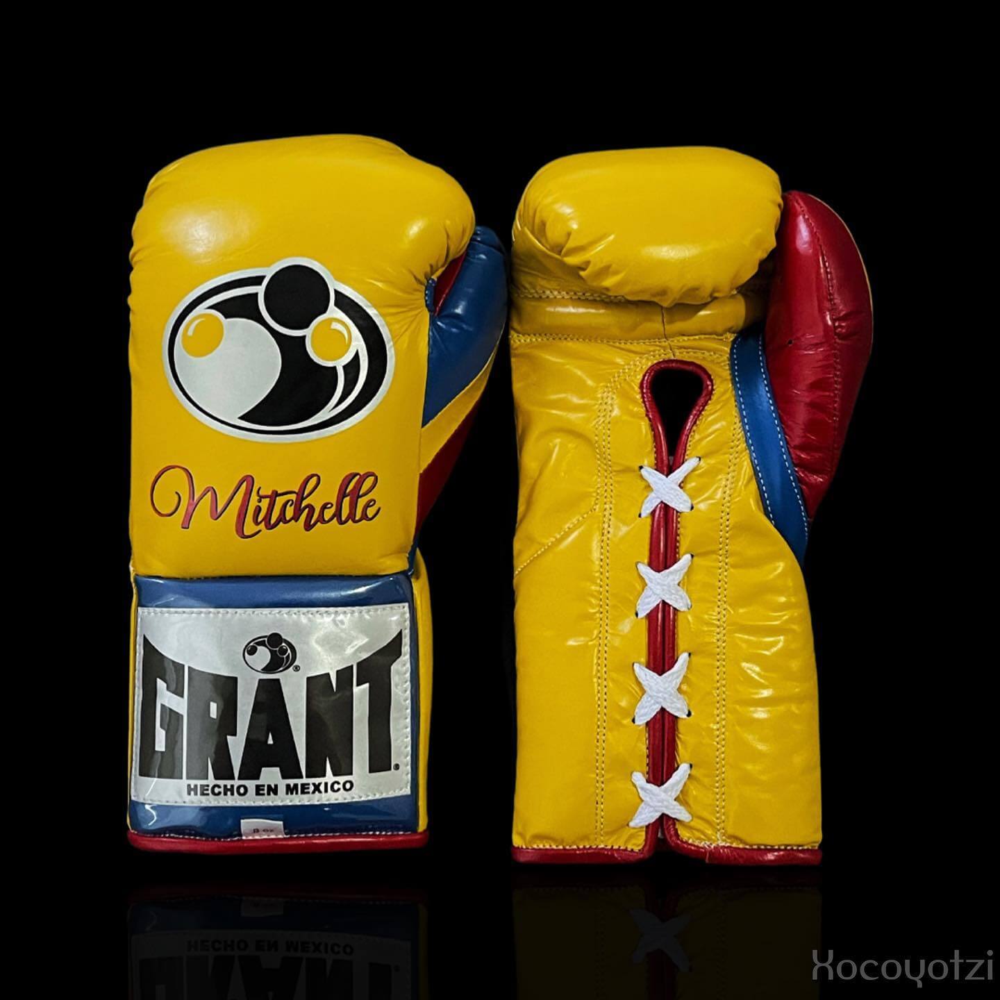 Grant Yellow/Red/Blue Boxing Gloves Sparring Training Gloves