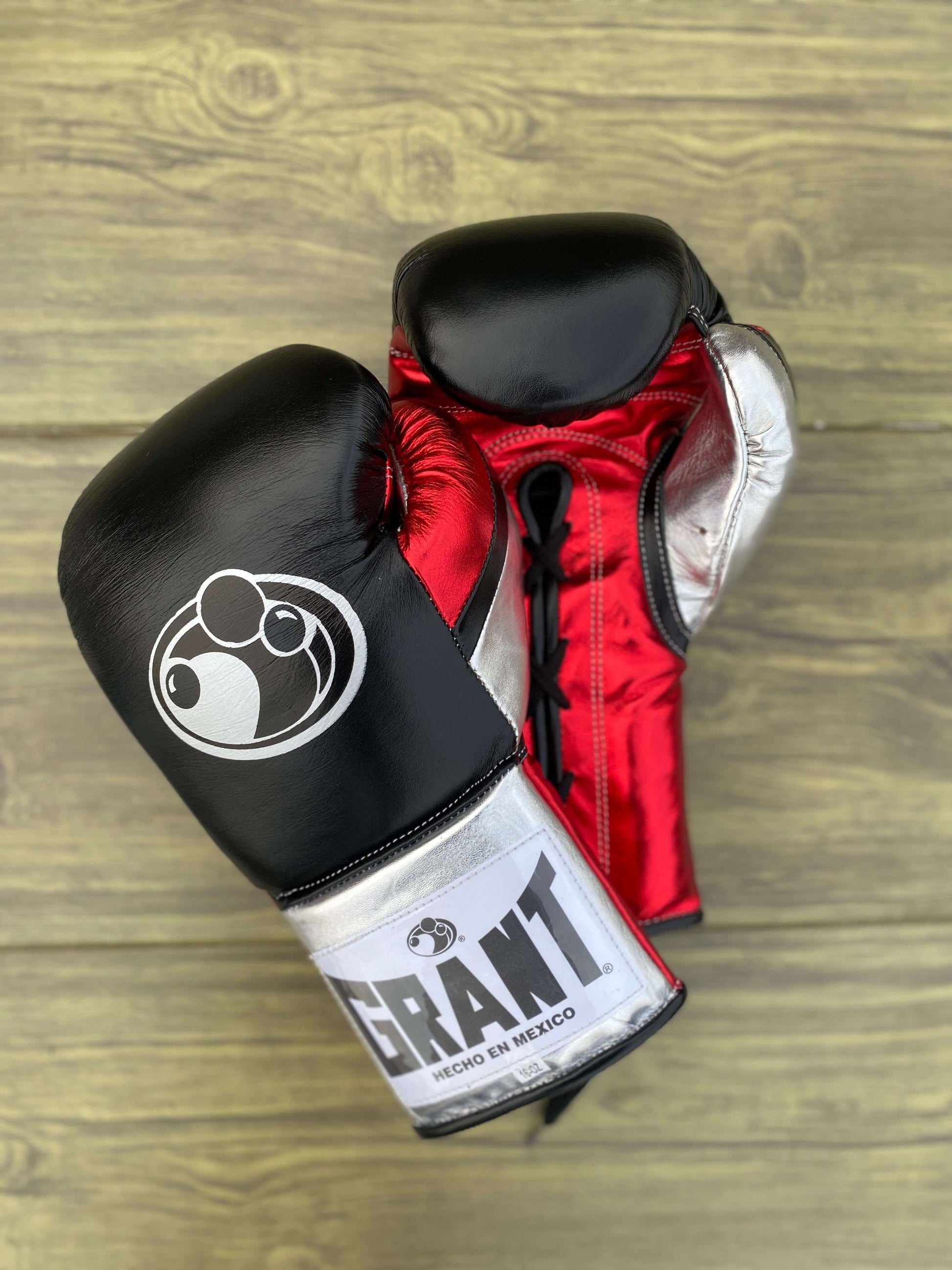 Grant Boxing Sets Black/Red/Silver  Gloves View