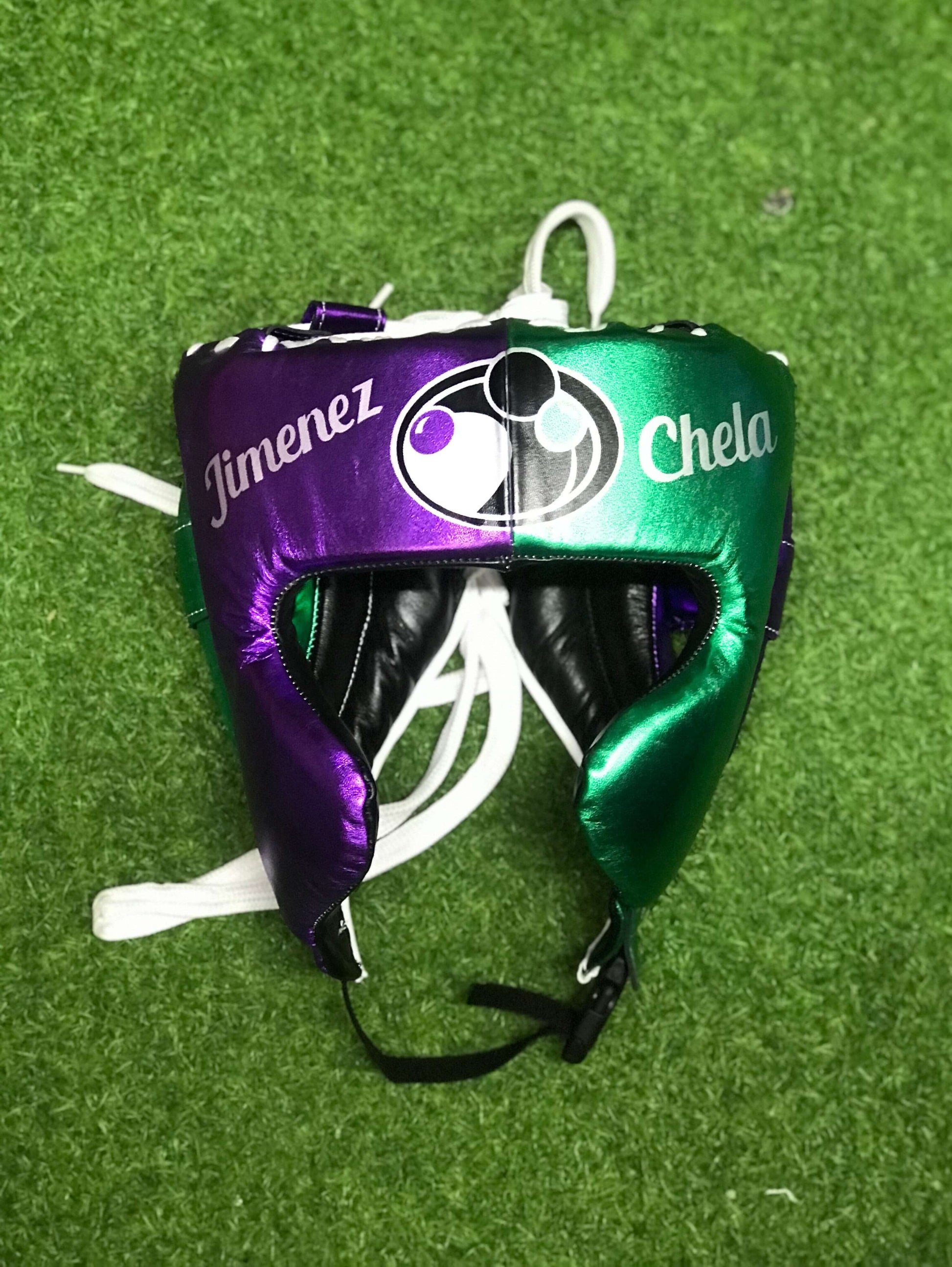 Grant Boxing Sets Purple/Green/White Padded Headguard