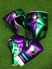 Grant Boxing Sets Purple/Green/White Padded Gloves and Mitts for Daily Training