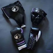 Grant Complete Boxing Set Black/Purple/Silver Gloves Headguard Training Bundle