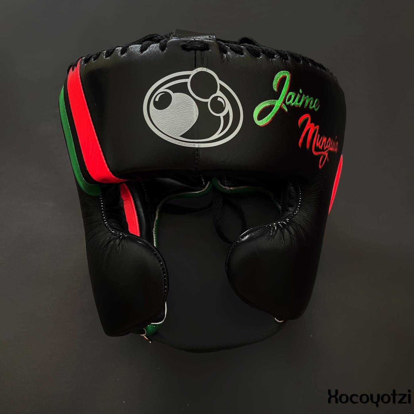 Grant Boxing Set Black/Red/Green 14oz Headguard
