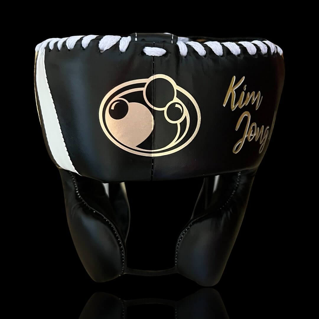 Grant Black/White/Gold Boxing Set 14oz Headguard