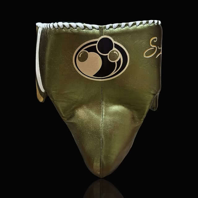 Grant Green/White/Gold Boxing Set 14oz Groinguard