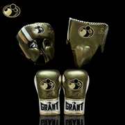 Grant Green/White/Gold Boxing Set 14oz Gloves Full Gear Pack