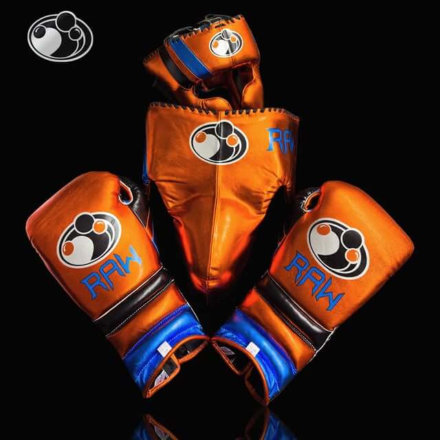 Grant Orange/Black/Blue Boxing Set Premium Training Gloves Kit