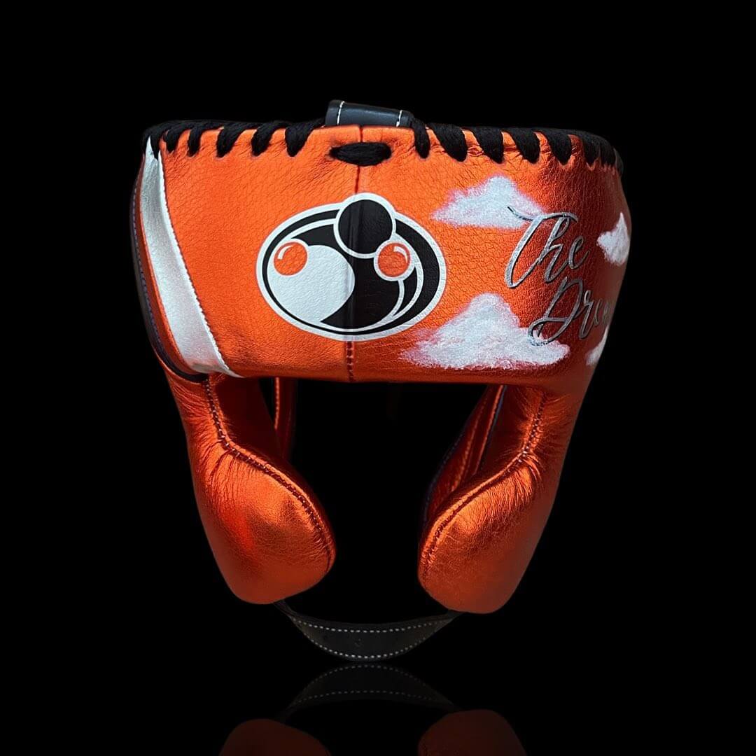 Grant Boxing Gloves Set Orange/Grey/Silver Headguard
