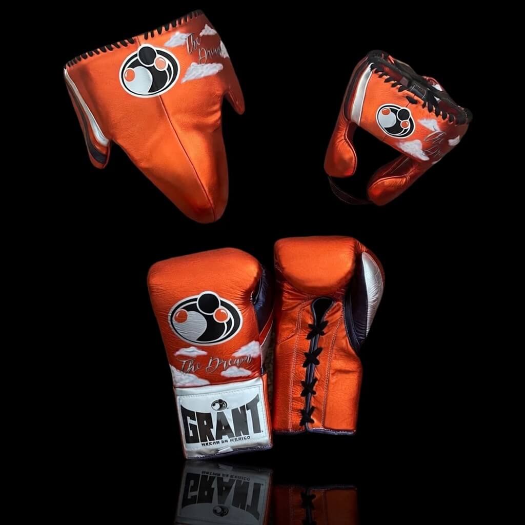 Grant Boxing Gloves Set Orange/Grey/Silver Heavy Duty Training Collection