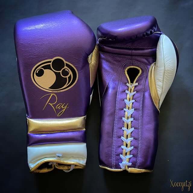 Grant Boxing Set Purple/Gold/White 14oz Gloves 