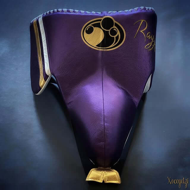 Grant Boxing Set Purple/Gold/White 14oz Groinguard