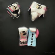 Grant Beginner Boxing Set Silver/Sky-Blue/Pink Gloves Training Kit
