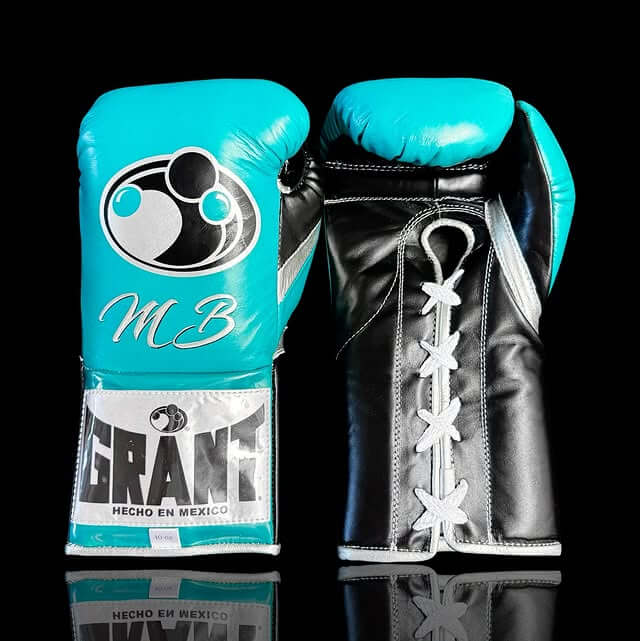 Grant Boxing Gloves Set Sky-Blue/Black/Silver Gloves