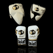 Grant Full Gear Boxing Set White/Black/Gold 14oz Gloves Training Pack