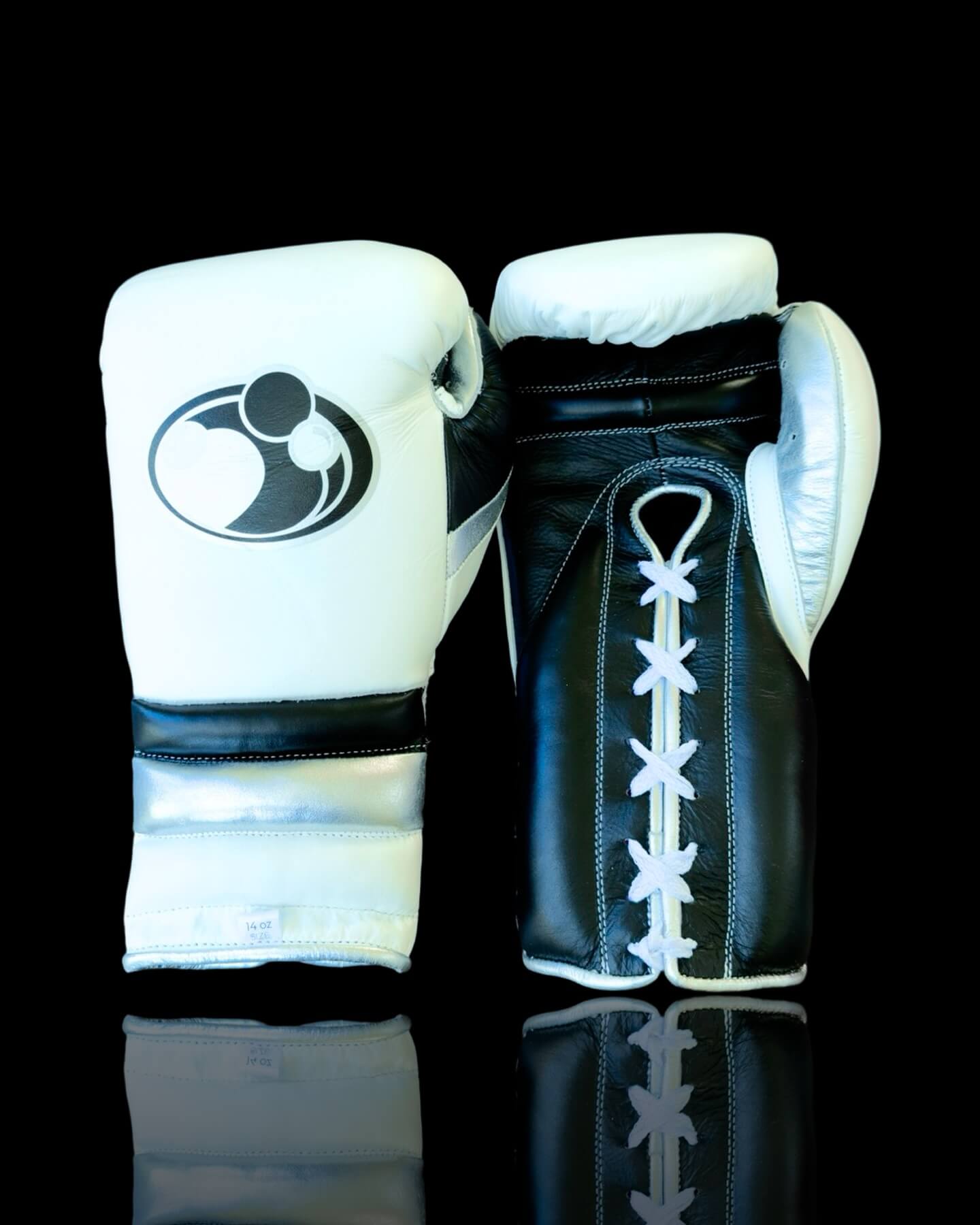 Grant White/Black/Silver Full Boxing Set Gloves
