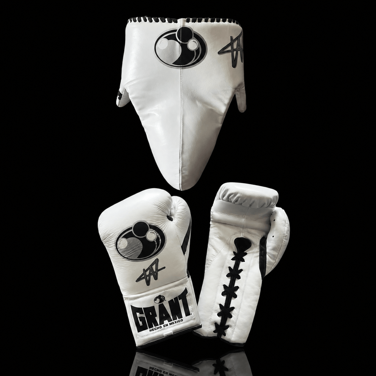 Grant Boxing Gloves Set White/Black Great Value Training Pack