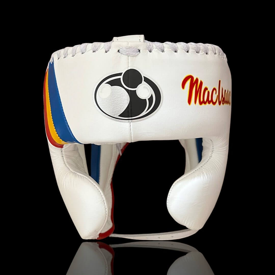 Grant Boxing Gloves Set White/Blue/Yellow/Red Headguard