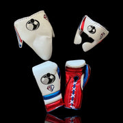 Grant White/Red/Blue Boxing Set Heavy Duty Gloves Training Collection