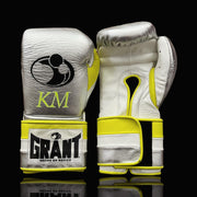 Grant Silver/White/Yellow Boxing Gloves Women Fitness Training Gloves