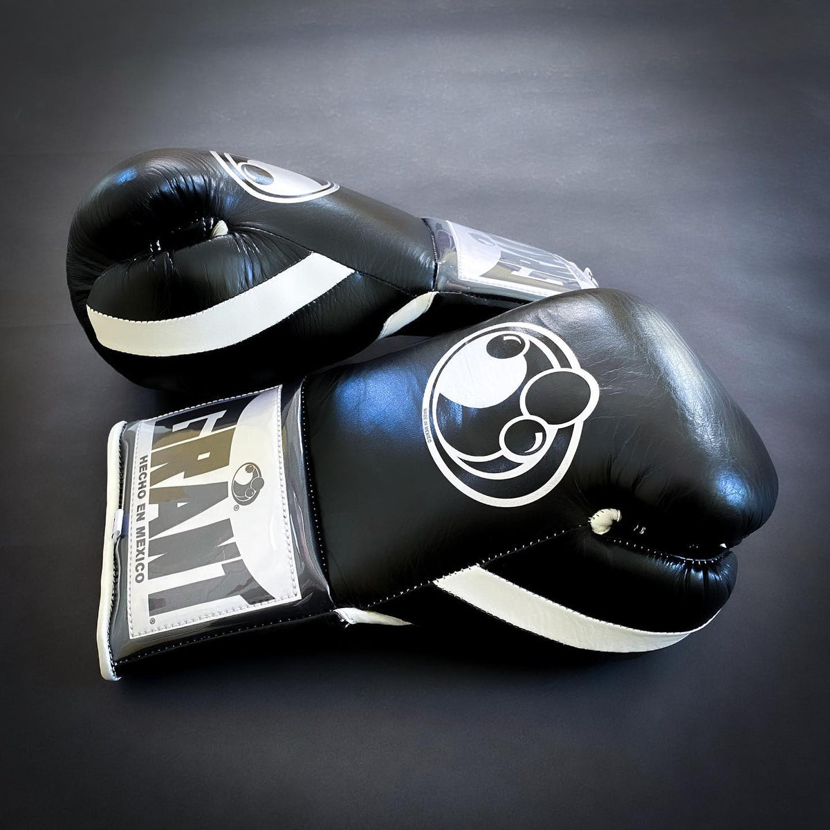 Grant Boxing Gloves Black Leather Training Gloves Side View