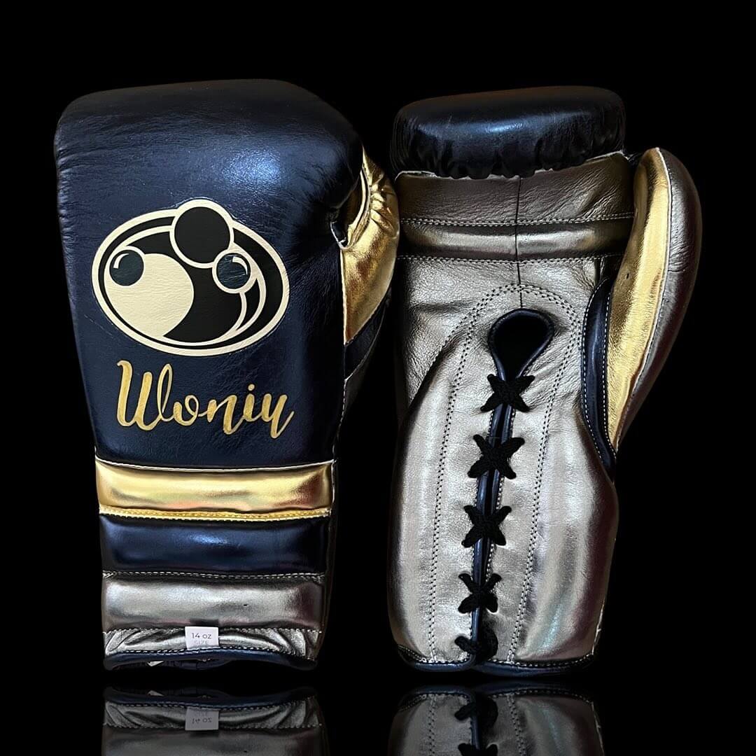 Grant Blue/Grey/Gold Boxing Gloves Women Fitness Training Gloves
