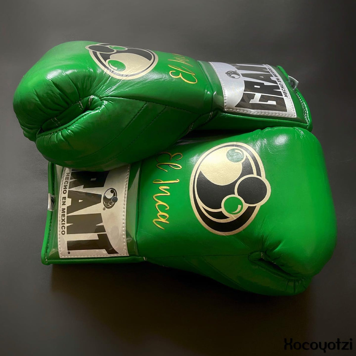 Grant Green Boxing Gloves Custom Fit Gym Training Side View