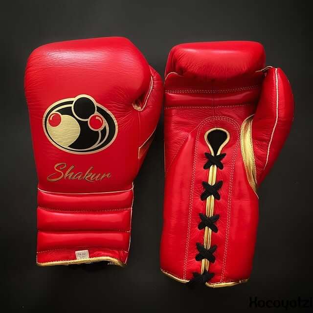 Grant Red/Gold Boxing Gloves Premium Leather Training Pair