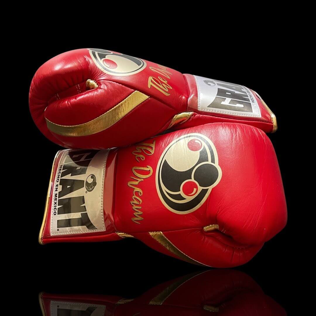 Grant Red/Gold Boxing Gloves Sparring Training Gloves Side View.