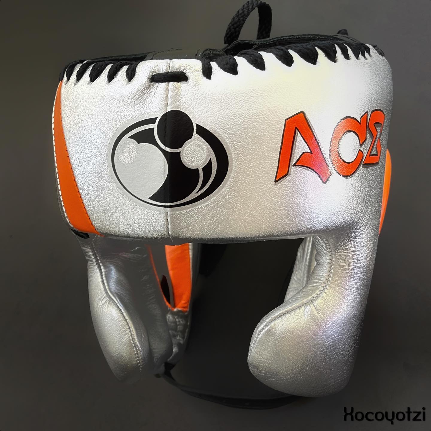 Grant Silver/Black/Orange Boxing Set Headguard