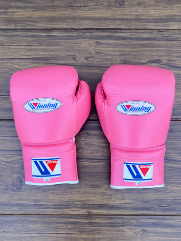 Winning boxing gloves set, Winning PINK Boxing Gear, Winning Head Guard, Winning Groin Guard,