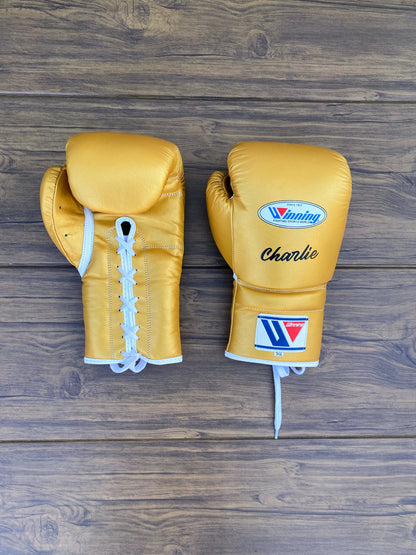 Winning boxing gloves set, Winning YELLOW Boxing Gear, Winning Head Guard, Winning Groin Guard,