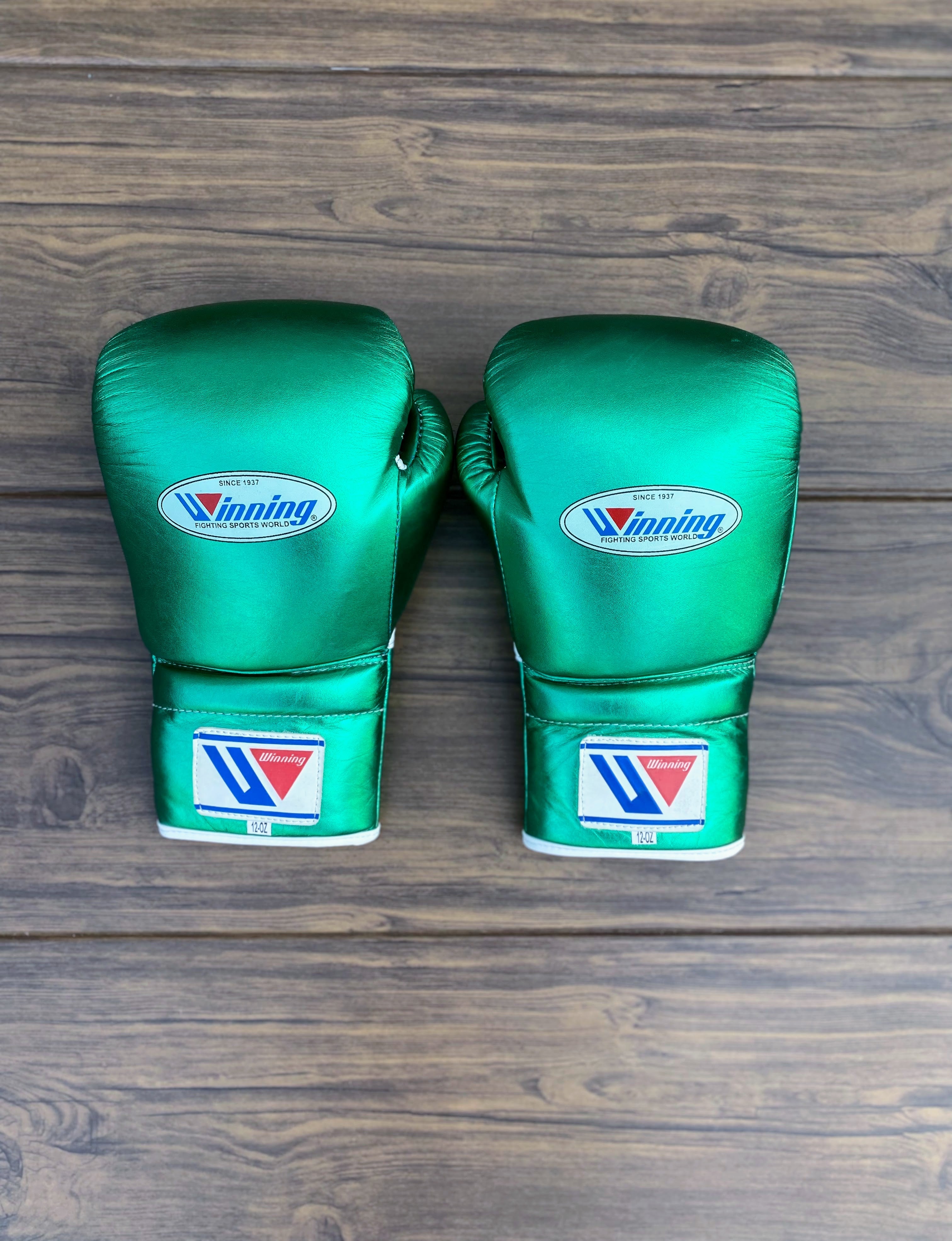 Value Winning Boxing Gloves Set Green Lace-Up Training Pack