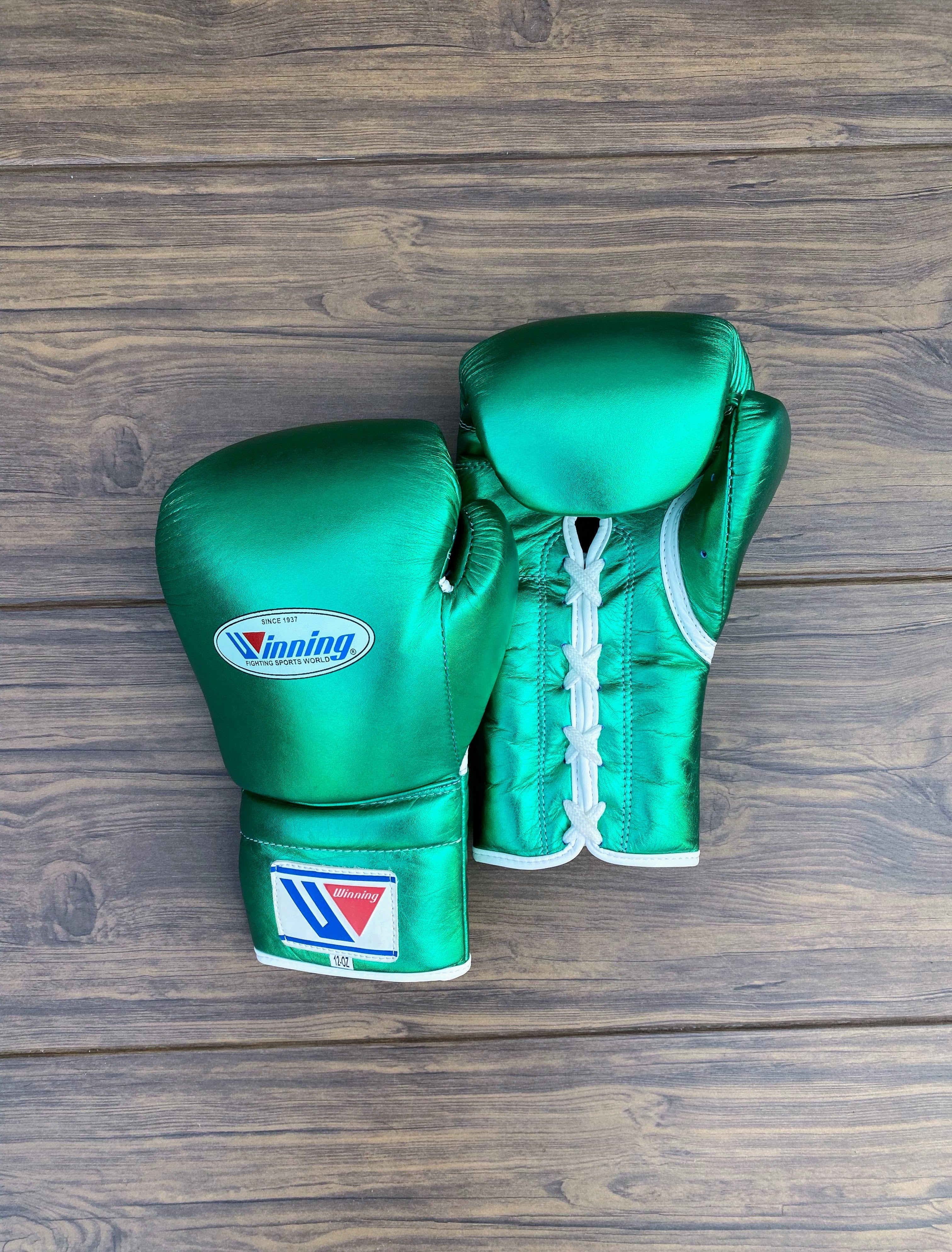 Value Winning Boxing Gloves Set Green Lace-Up Training Pack