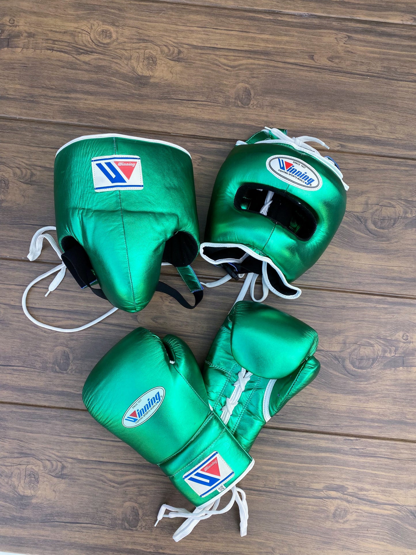 Winning boxing gloves set, Winning GREEN Boxing Gear, Winning Head Guard, Winning Groin Guard, Thanksgiving gift for students, Christmas gift, Birthday gift for Friends, Wedding gift for Men, Gift shop, Halloween gift for Kids