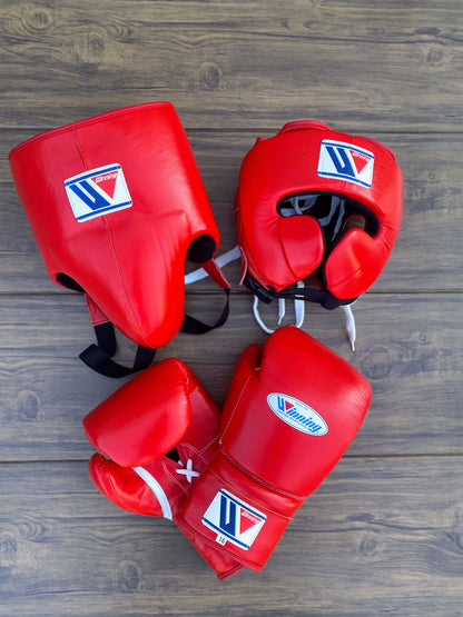 Winning boxing gloves set, Winning RED Boxing Gear, Winning Head Guard, Winning Groin Guard, Thanksgiving gift for students, Christmas gift, Birthday gift for Friends, Wedding gift for Men, Gift shop, Halloween gift for Kids