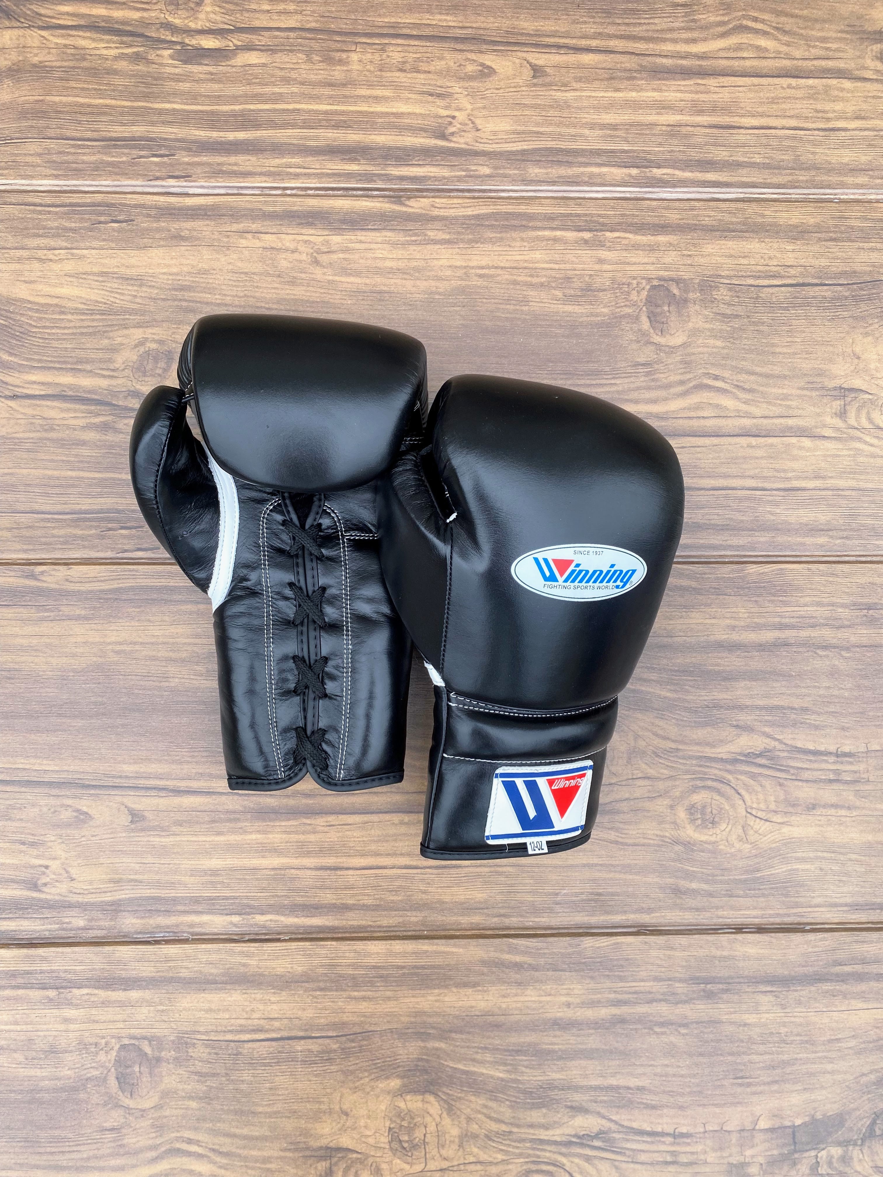 Personalized Winning Black Boxing Set, Custom Logo, Gloves +Headguard & Groingurad