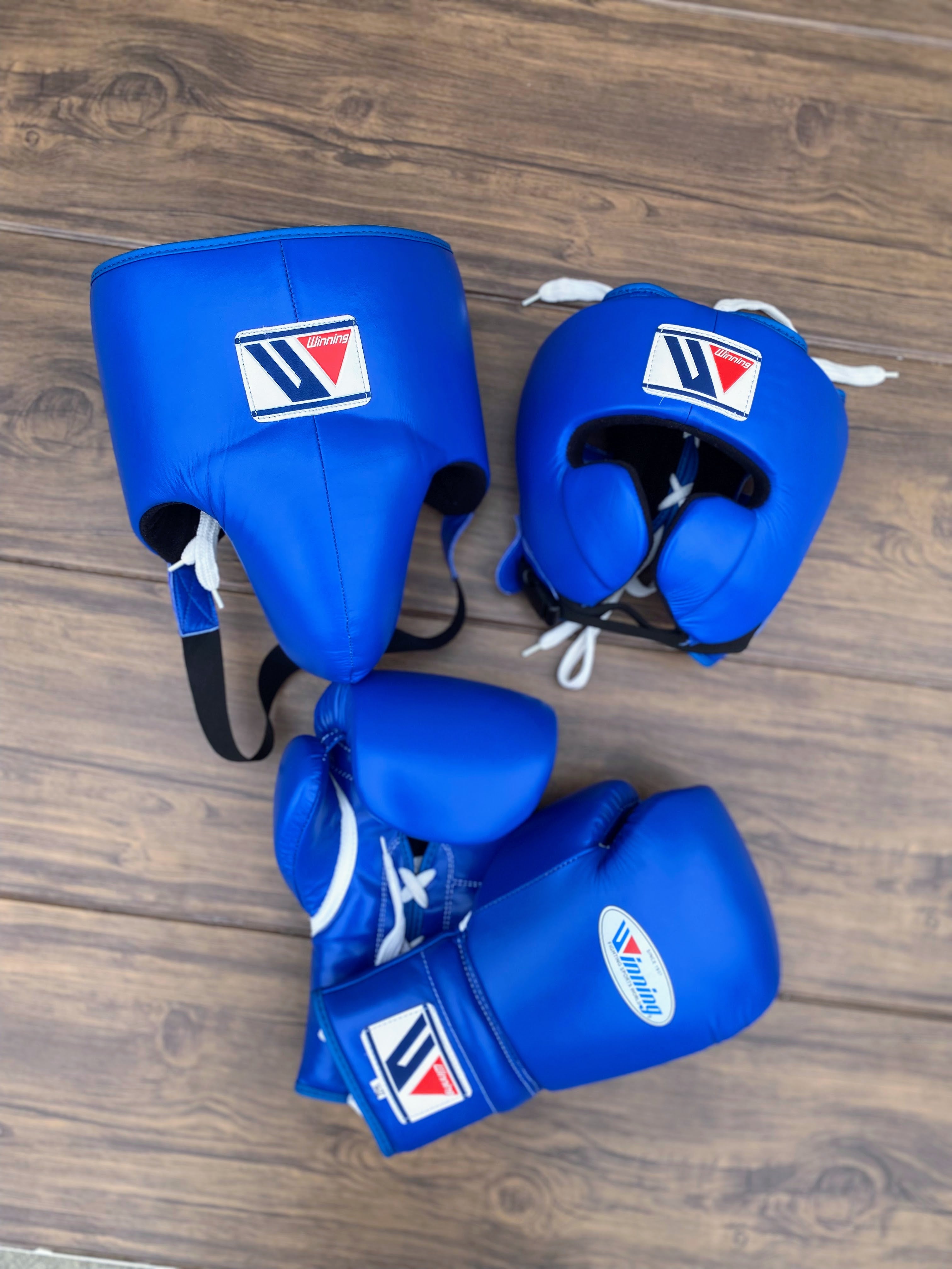 Winning Gym Gloves Set Blue Budget Friendly Bundle