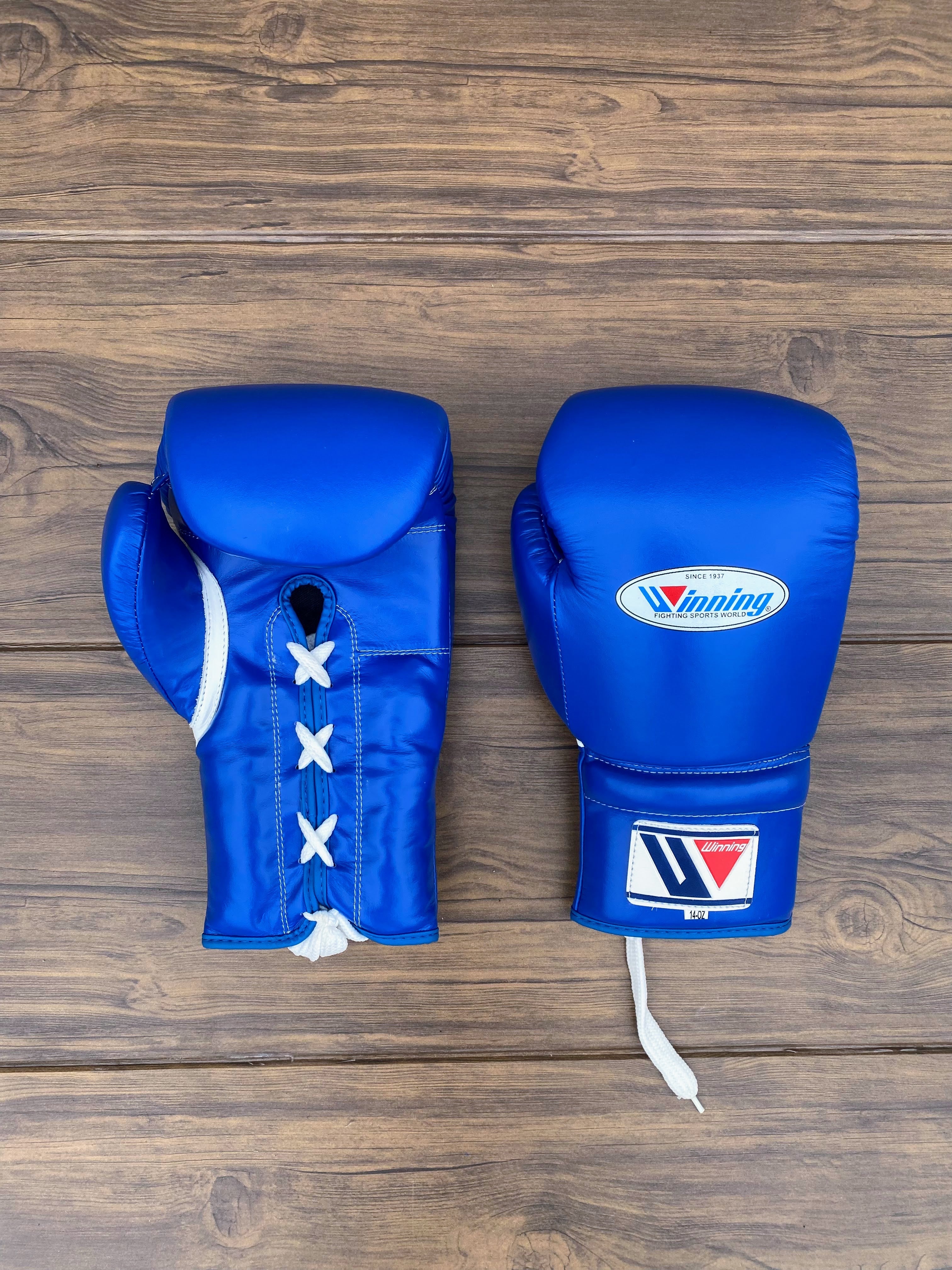 Winning Gym Gloves Set Blue Budget Friendly Bundle