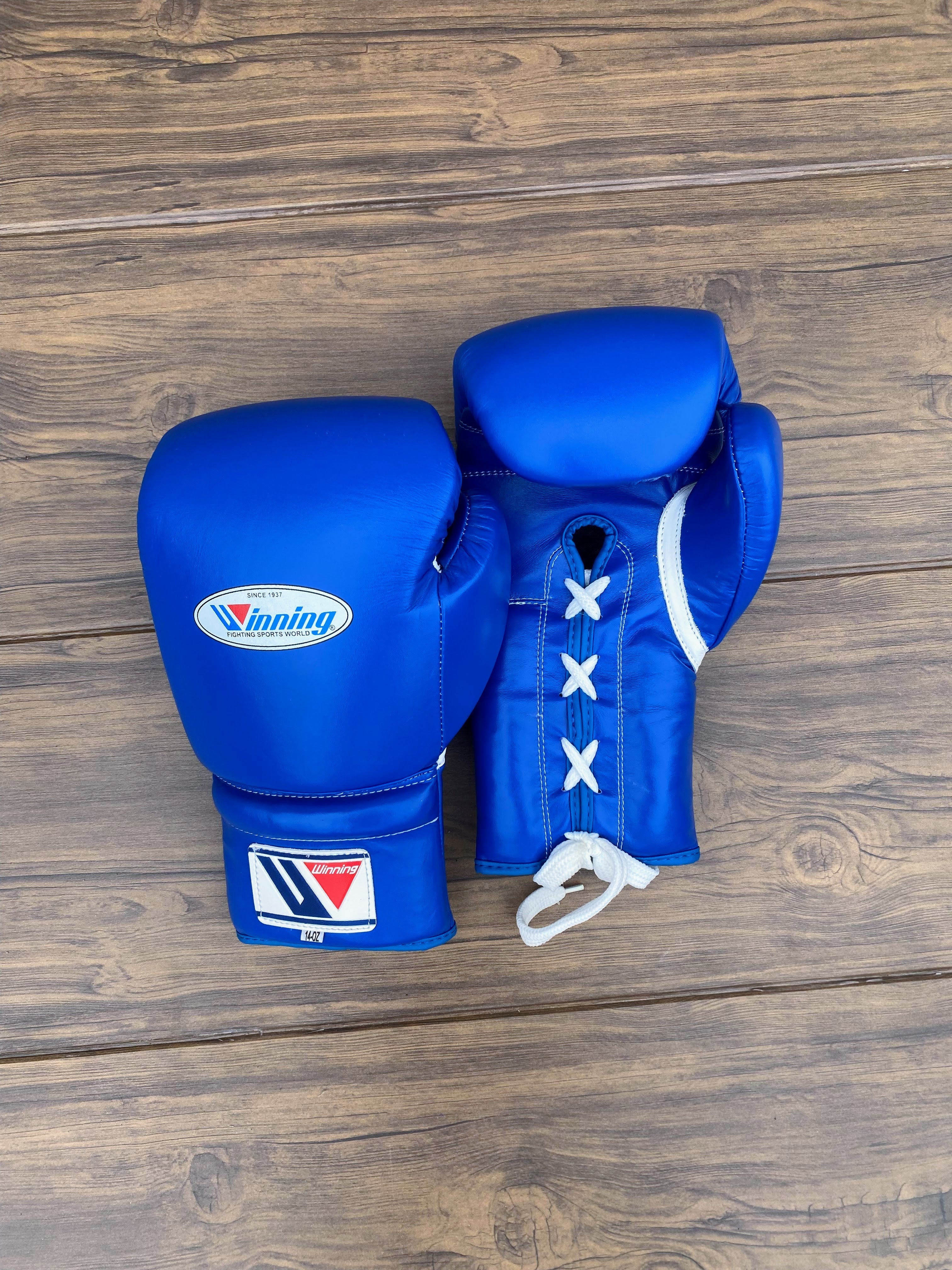 Winning Gym Gloves Set Blue Budget Friendly Bundle