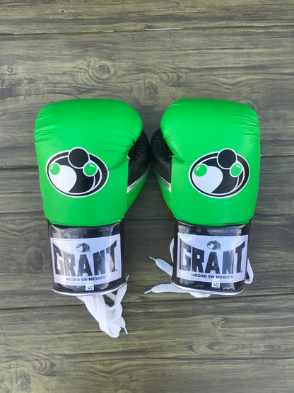 GRANT boxing gloves set,  GRANT GREEN/WHITE Boxing Gear, GRANT Head Guard, GRANT Groin Guard