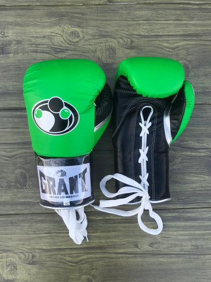 GRANT boxing gloves set,  GRANT GREEN/WHITE Boxing Gear, GRANT Head Guard, GRANT Groin Guard