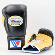 Custom Winning Boxing Gloves Black/Gold Ideal for Training Daily Training
