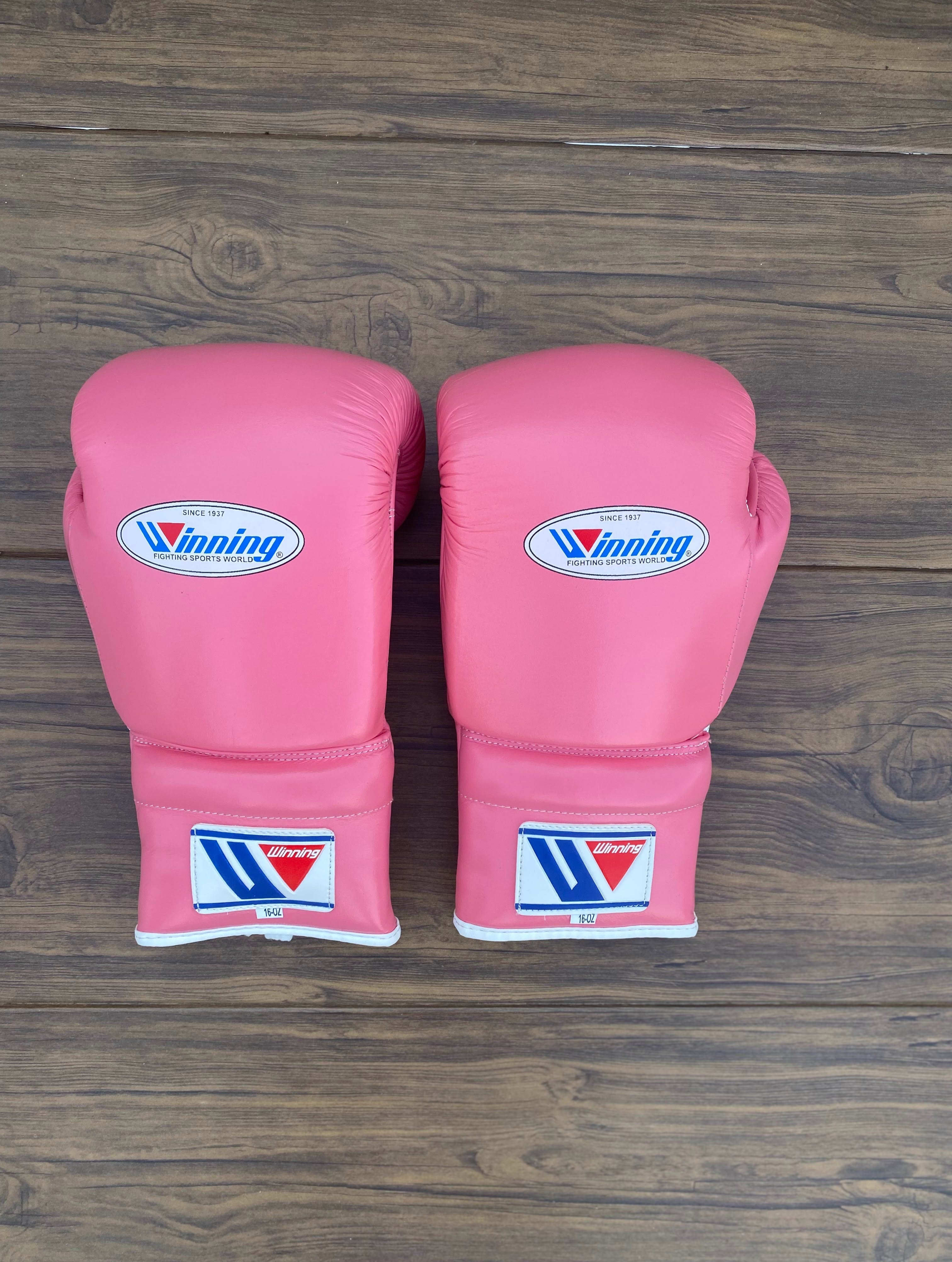 Customize Winning Boxing Set Pink ,Leather Gloves,Head & Groin Guard