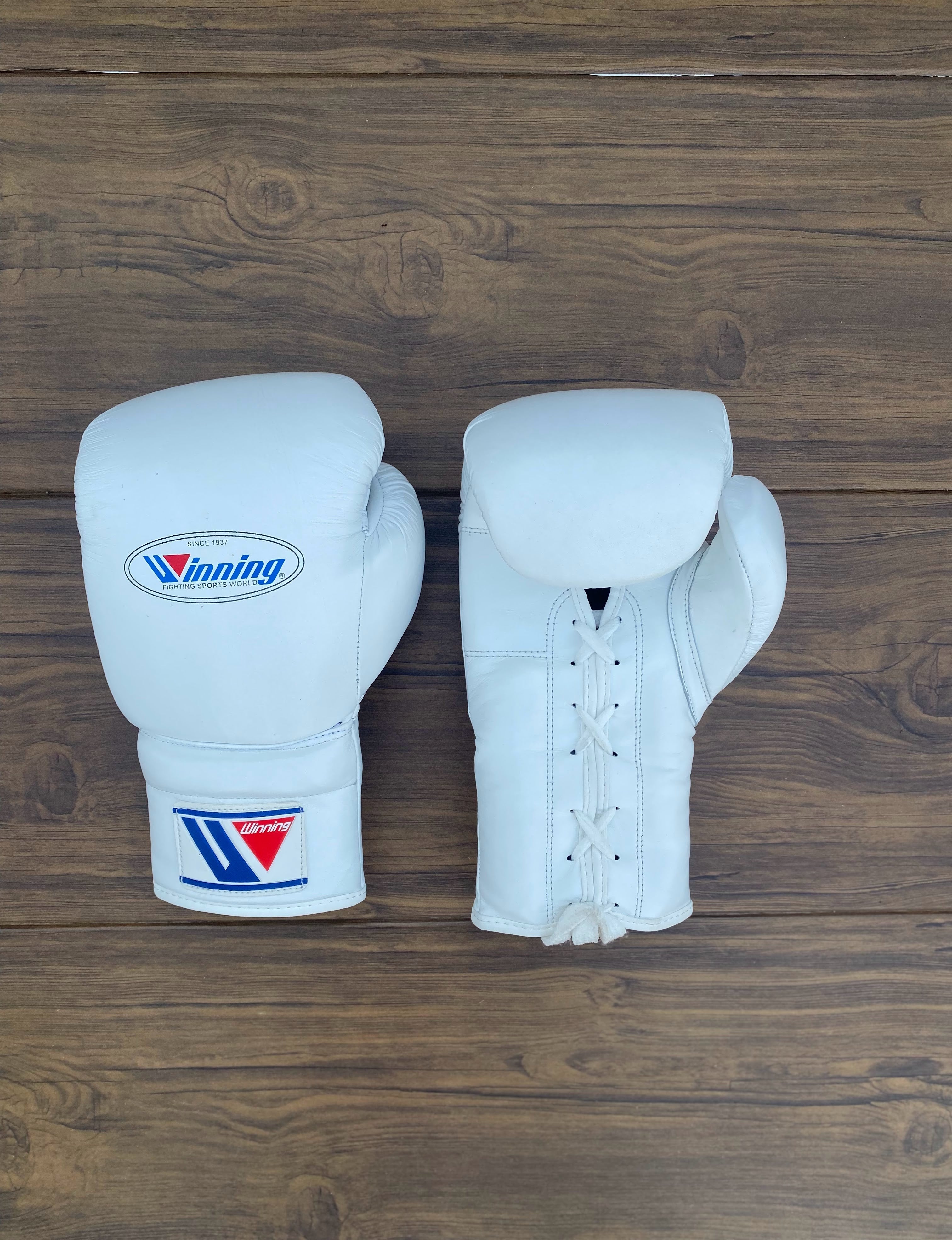 Best Value Winning Boxing Gloves Set White Lace-Up Bundle