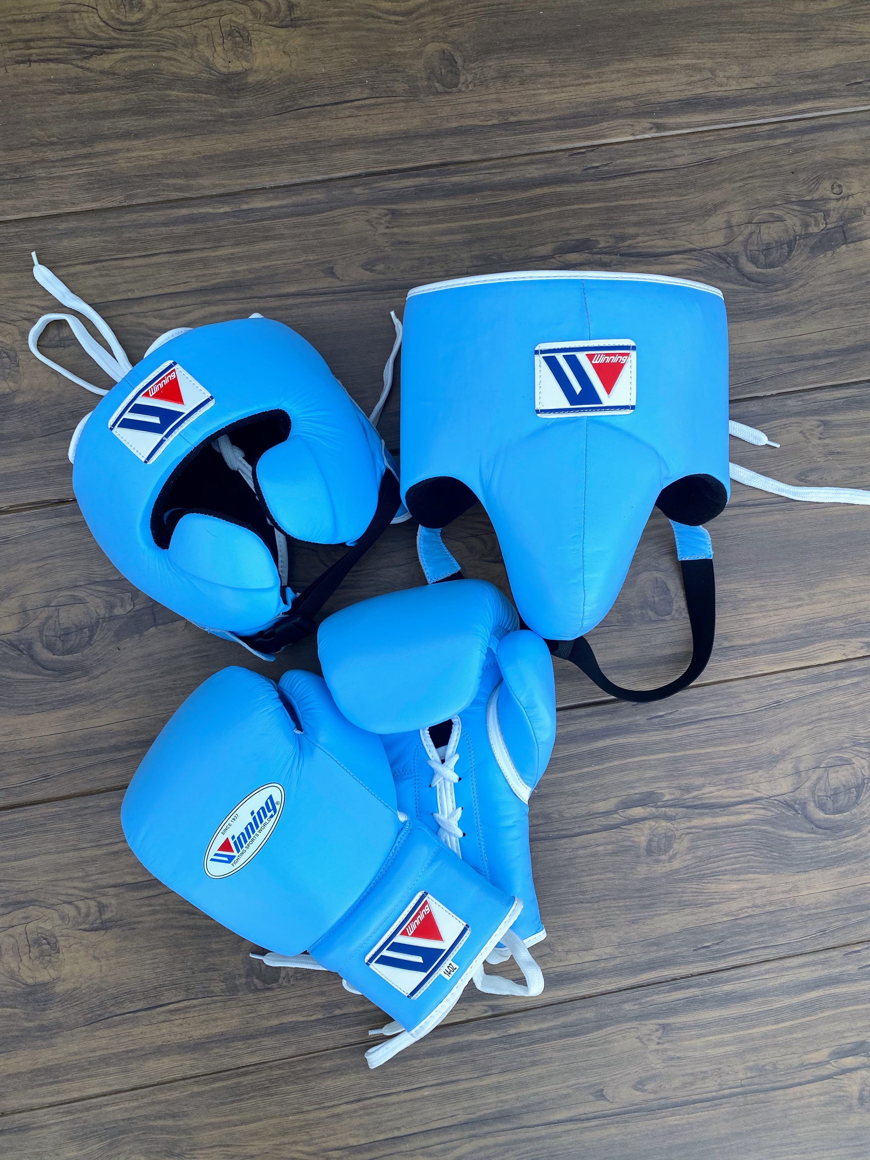 Affordable Winning Heavy Duty Gloves Set Sky-Blue Gym Collection
