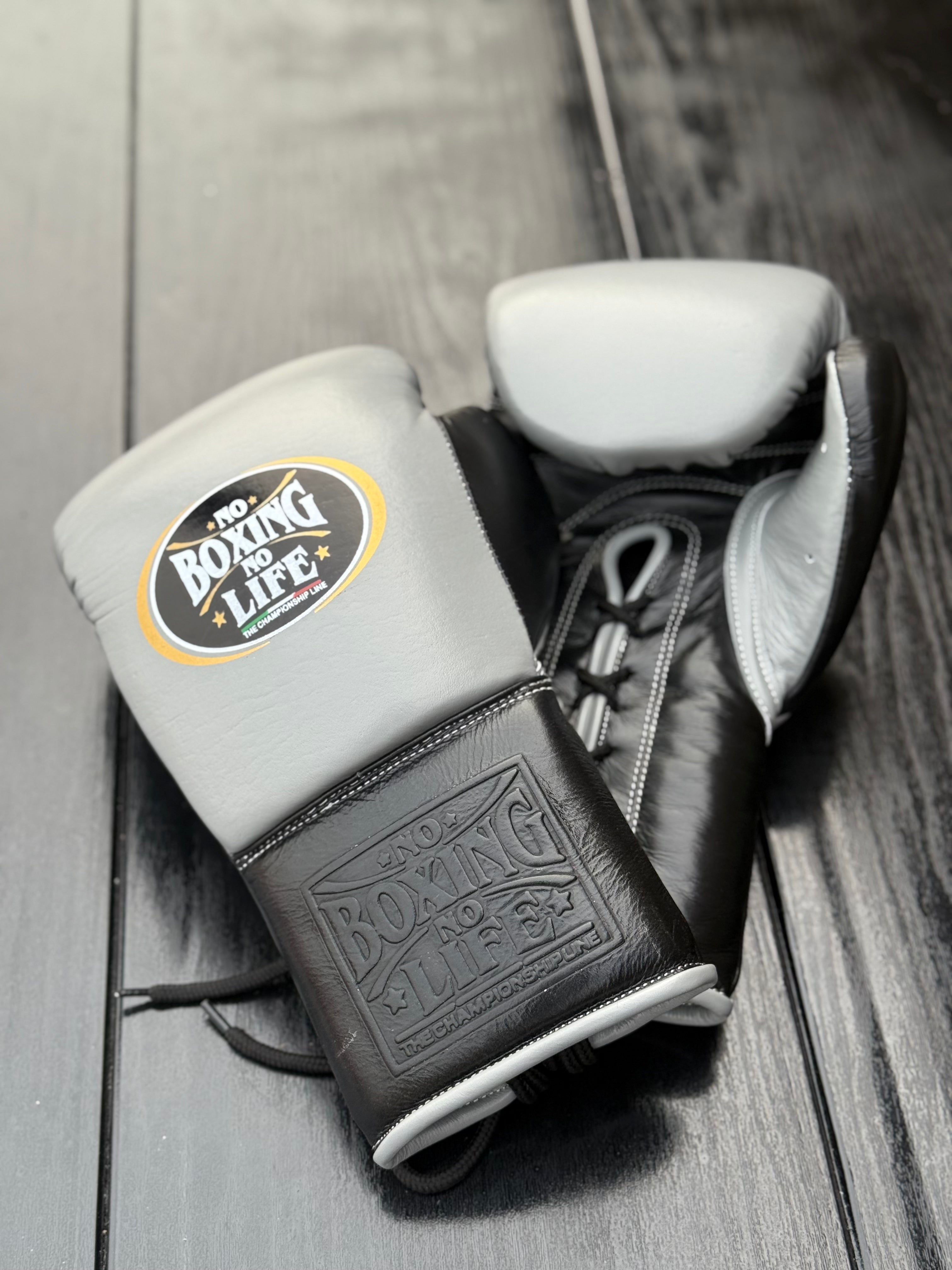 Affordable No Boxing No Life Training Collection Grey/Black 14oz Gloves Bundle