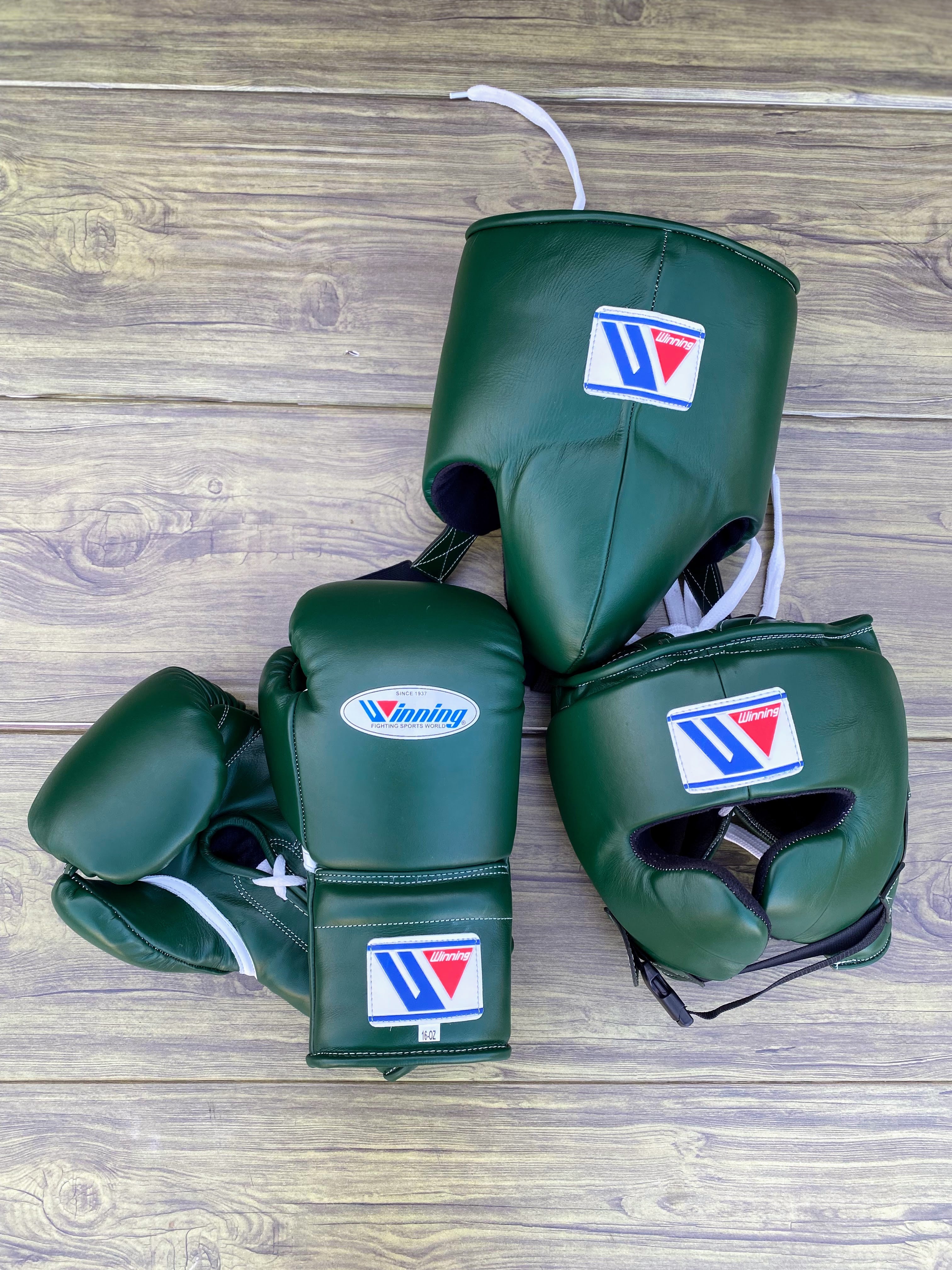 High Value Winning Boxing Gloves Set Dark-Green Fitness Training Kit