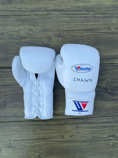 Winning boxing gloves set, Winning white/black Boxing Gear, Winning Head Guard, Winning Groin Guard,