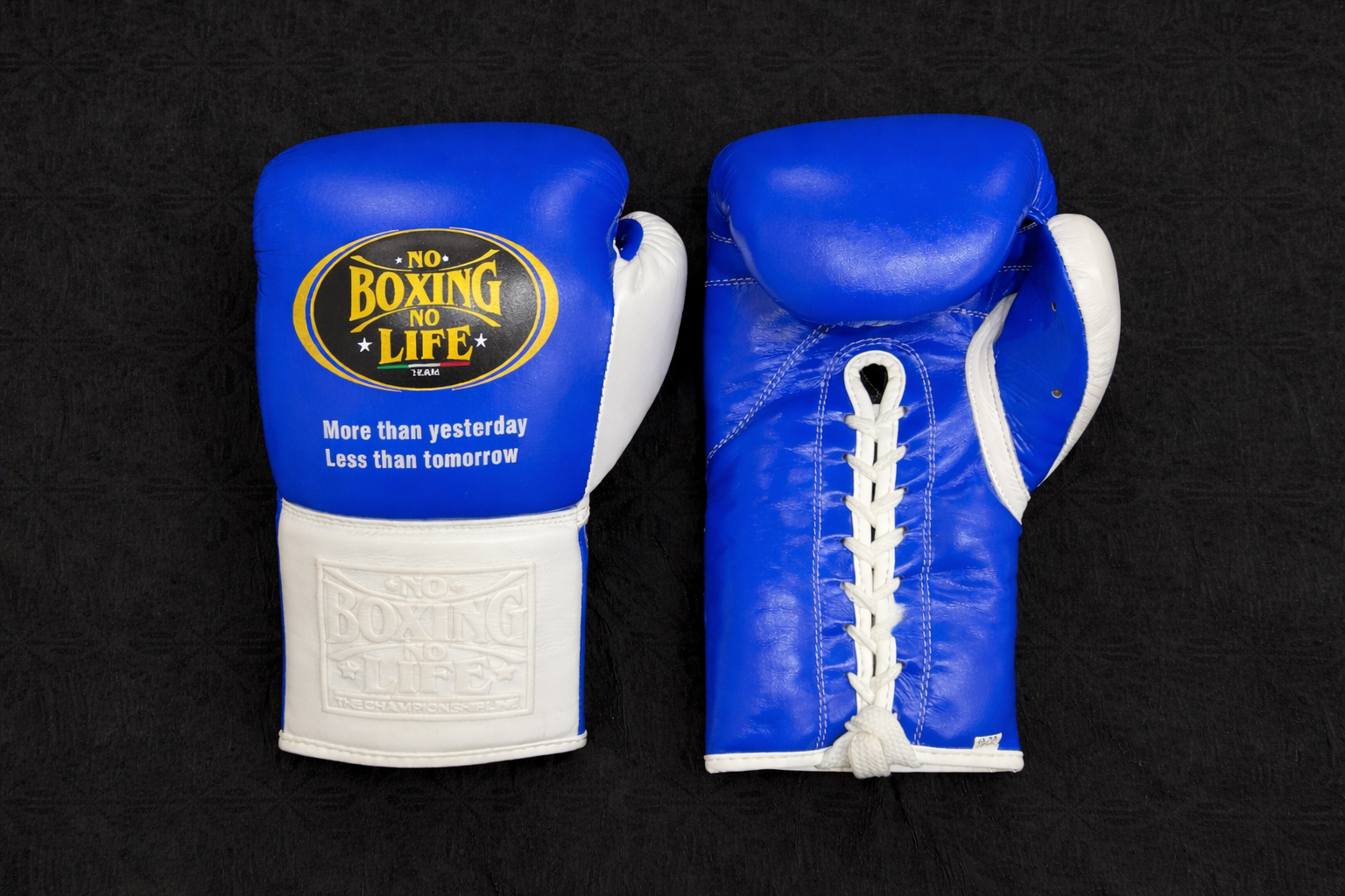 Customizable No Boxing No Life Style Gloves Blue/White