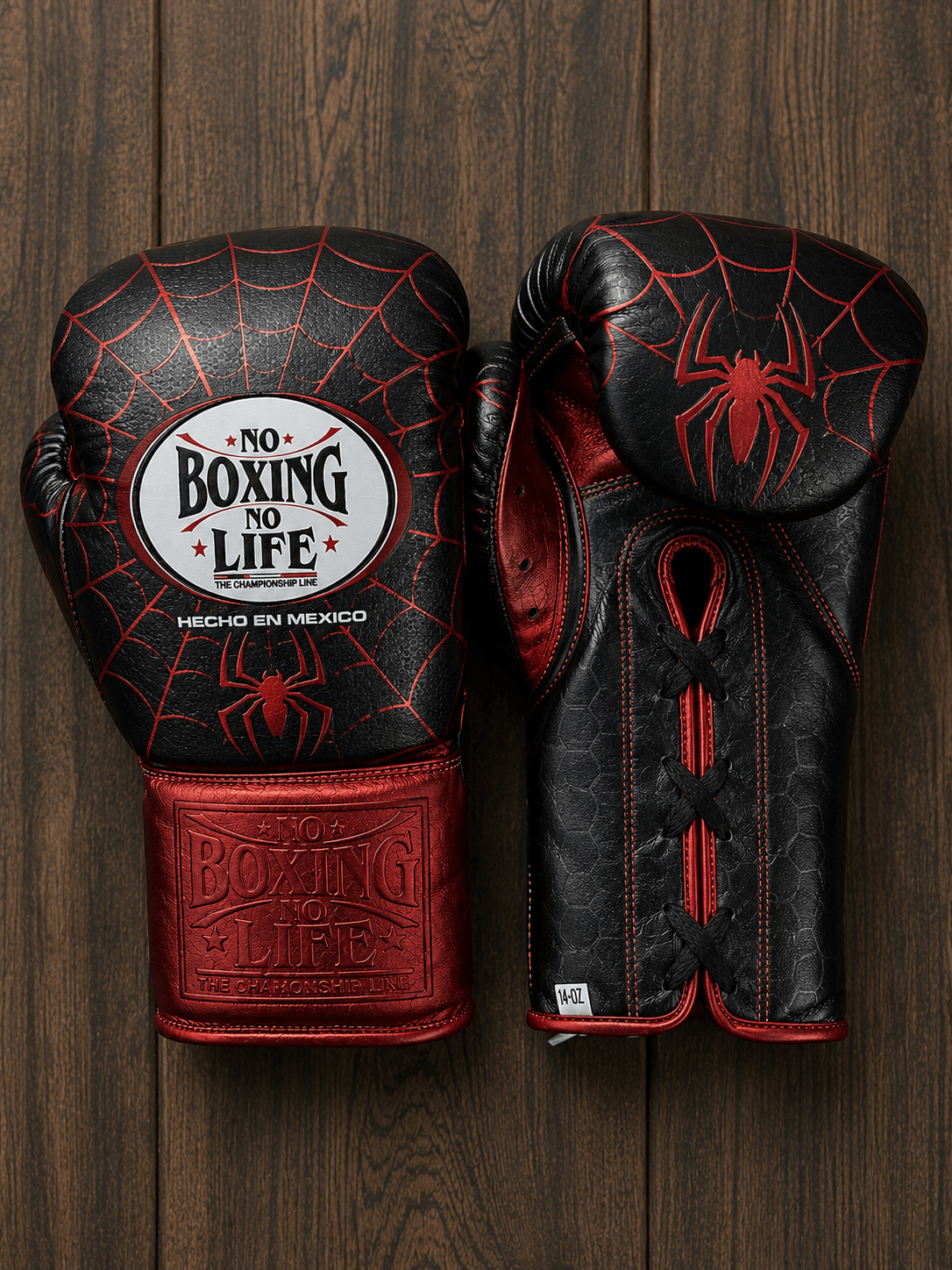 Affordable Custom No Boxing No Life Boxing Gloves Black/Red Spider Style Daily Training